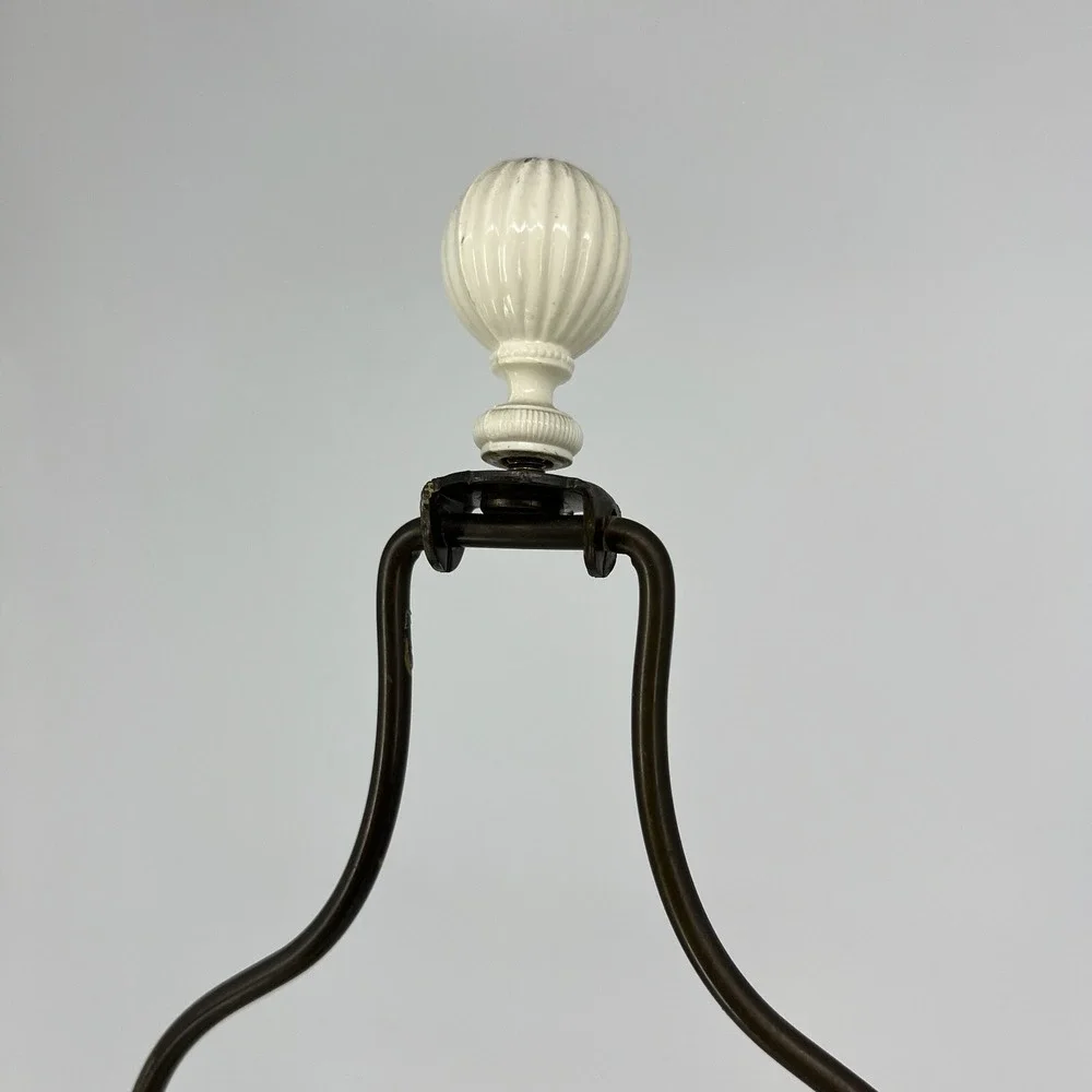 Vintage‎ Leviton Table Lamp Mid Century Modern Frosted Glass & Brass USA 29.5